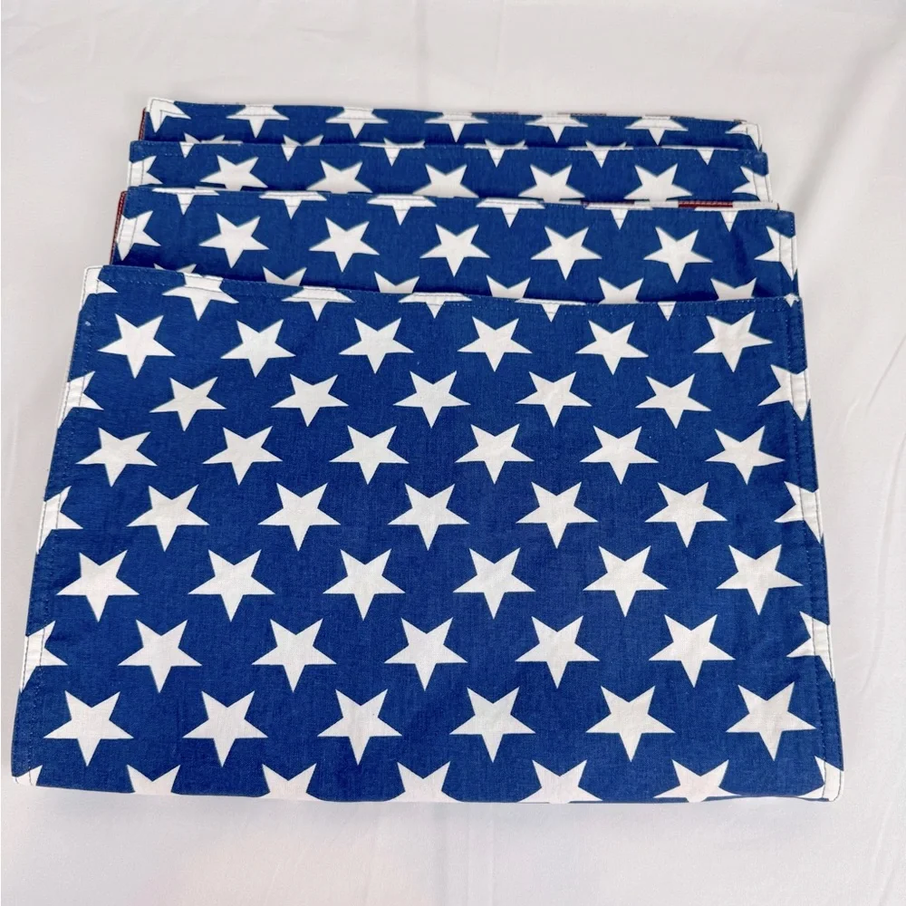Set of 4 William Sonoma Stars and Stripes Placemats
